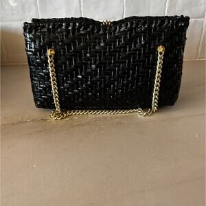 Vintage Dorian Continental Black Woven Evening Bag – Made in Italy
